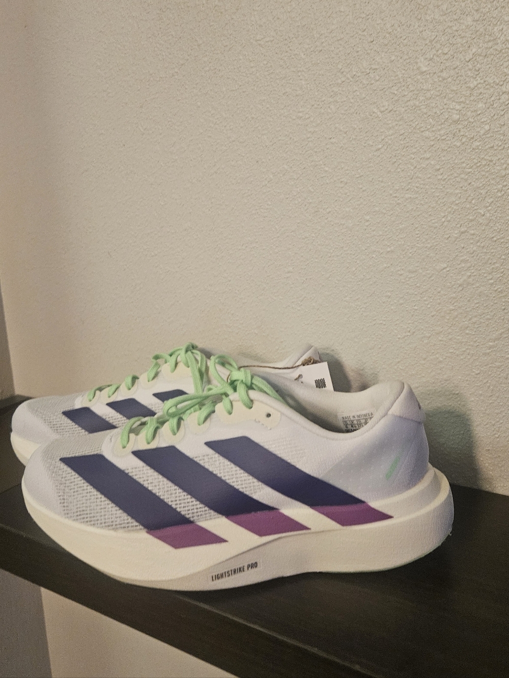 Adidas AdiZERO Evo SL "Lime Burst"Men's Size 6 Women's Size 7 New Sneakers - Picture 3 of 4